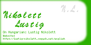 nikolett lustig business card